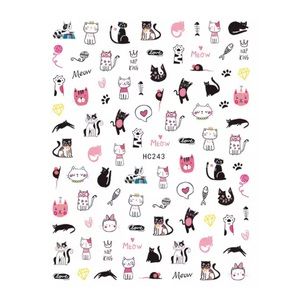 $1 CATS NAIL STICKER SHEET. NEW. $1 WITH ANY ORDER OF $10 OR MORE